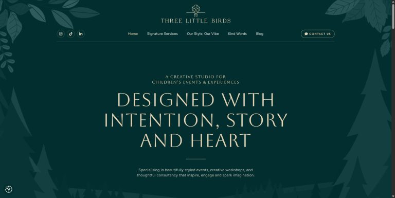 Three Little Birds - Website by Webifi