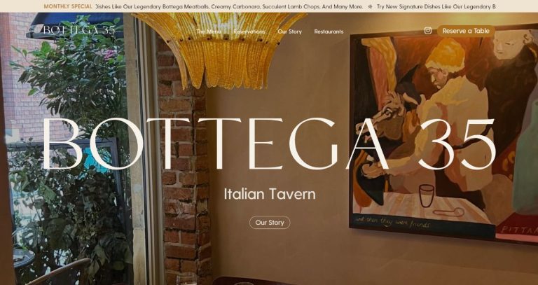 Bottega35 - Website by Webifi